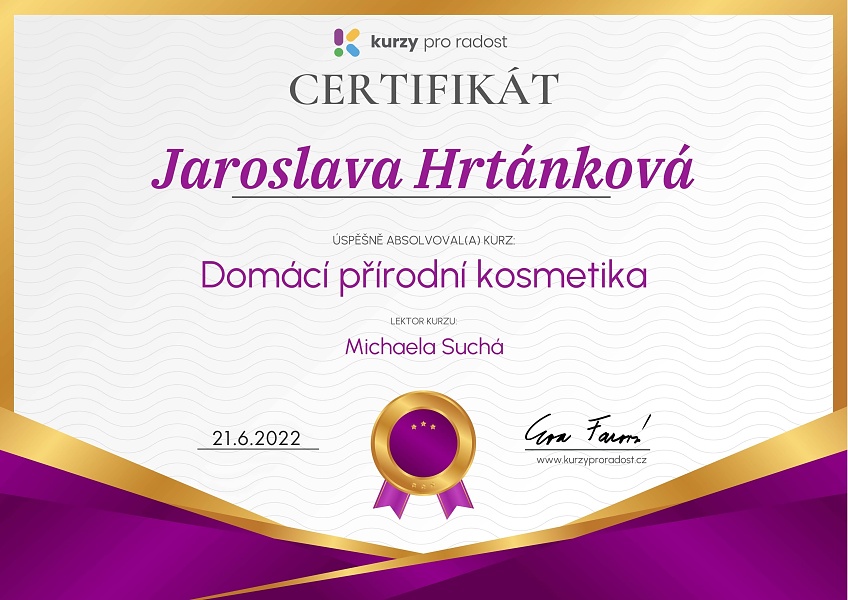 Certifikát prírodnej kozmetiky